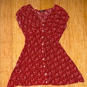 Red Floral Summer Dress